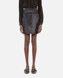 Short Leather Skirt | Women | Black