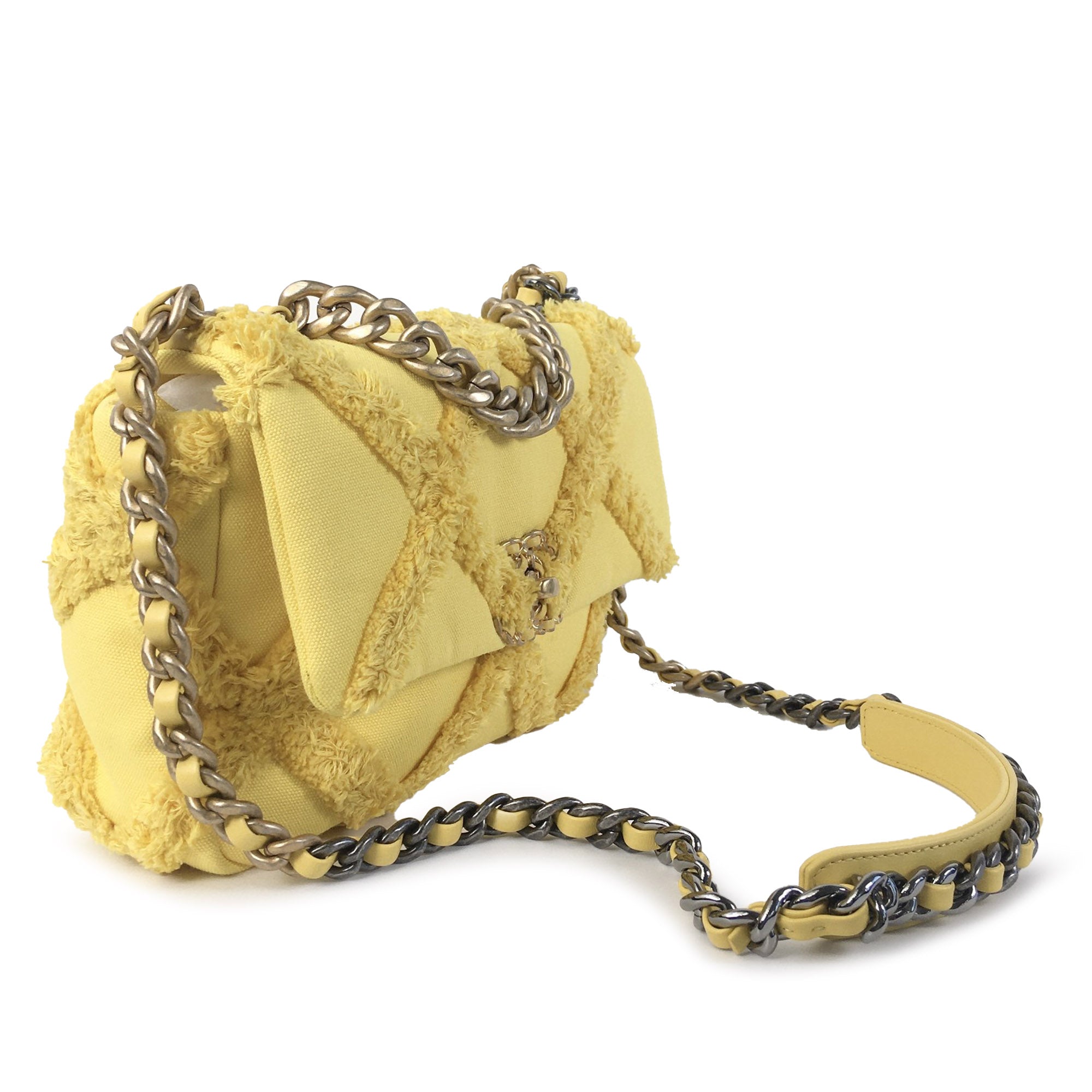 Chanel | Pre-Owned Medium Canvas 19 Flap | Yellow