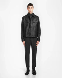 Men | AREN Leather Jacket | Black
