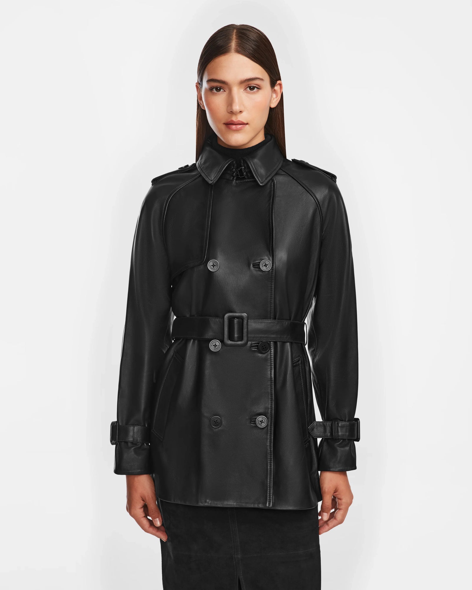 Women | CASSIE M Leather Jacket | Black