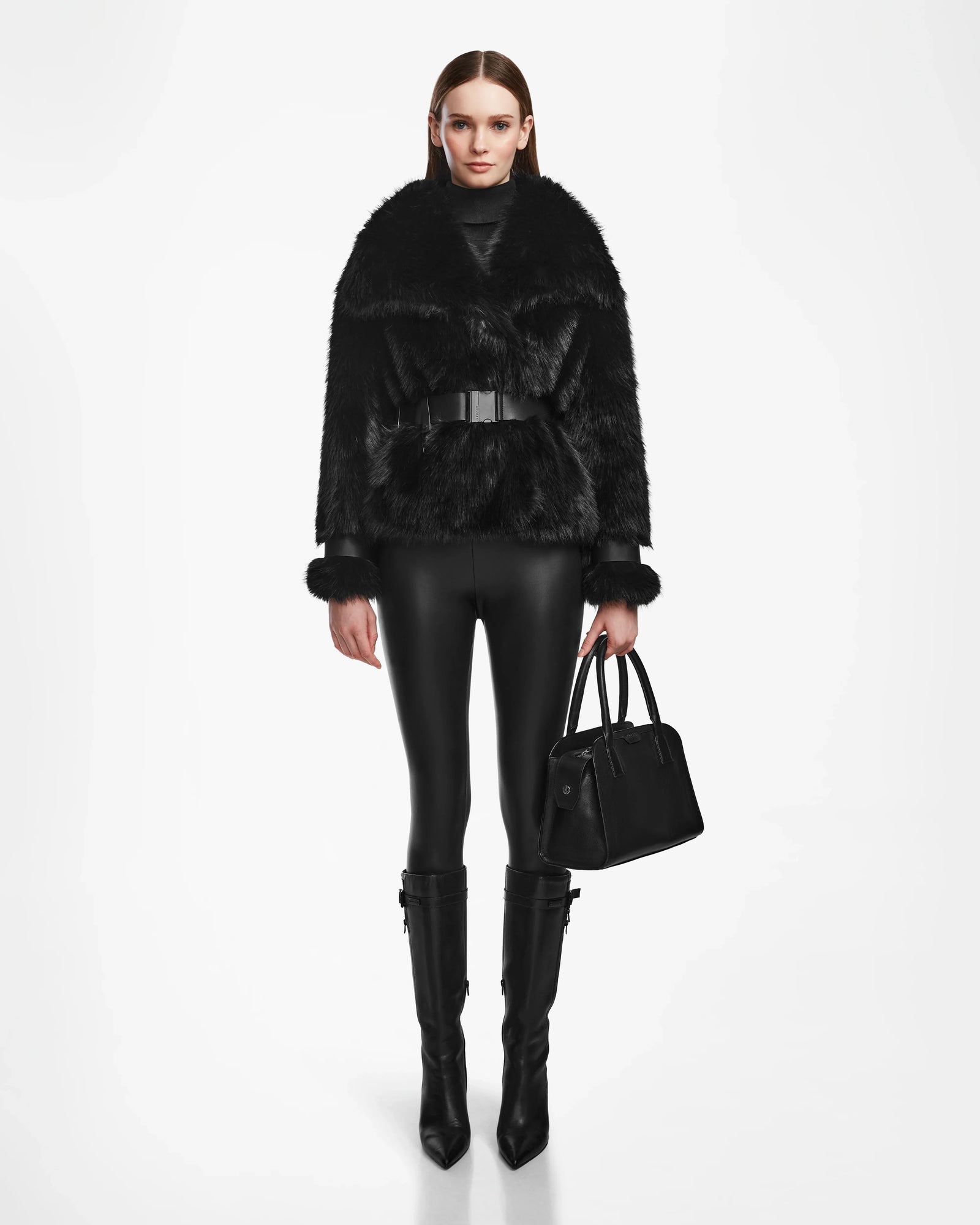 Women | CHLOE Faux Fur Jacket | Black