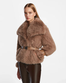 Women | CHLOE Faux Fur Jacket | Camel