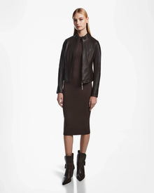 Women | MARIAH Leather Jacket | Espresso