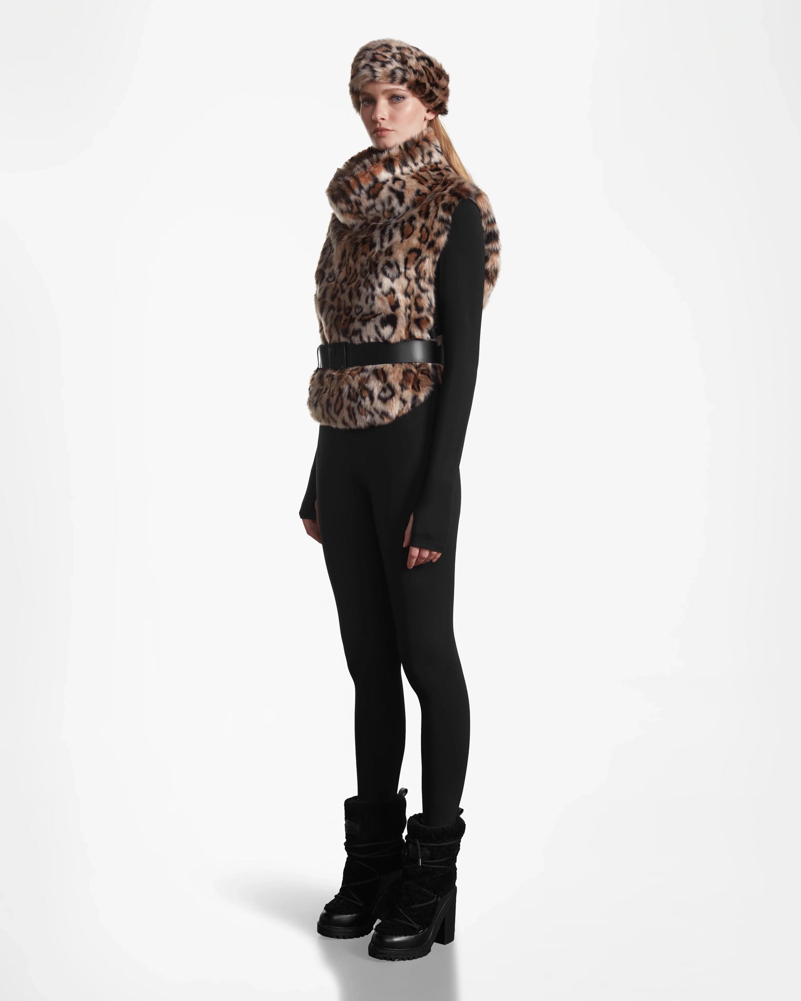 Women | MAULIN Faux Fur Vest | Leopard