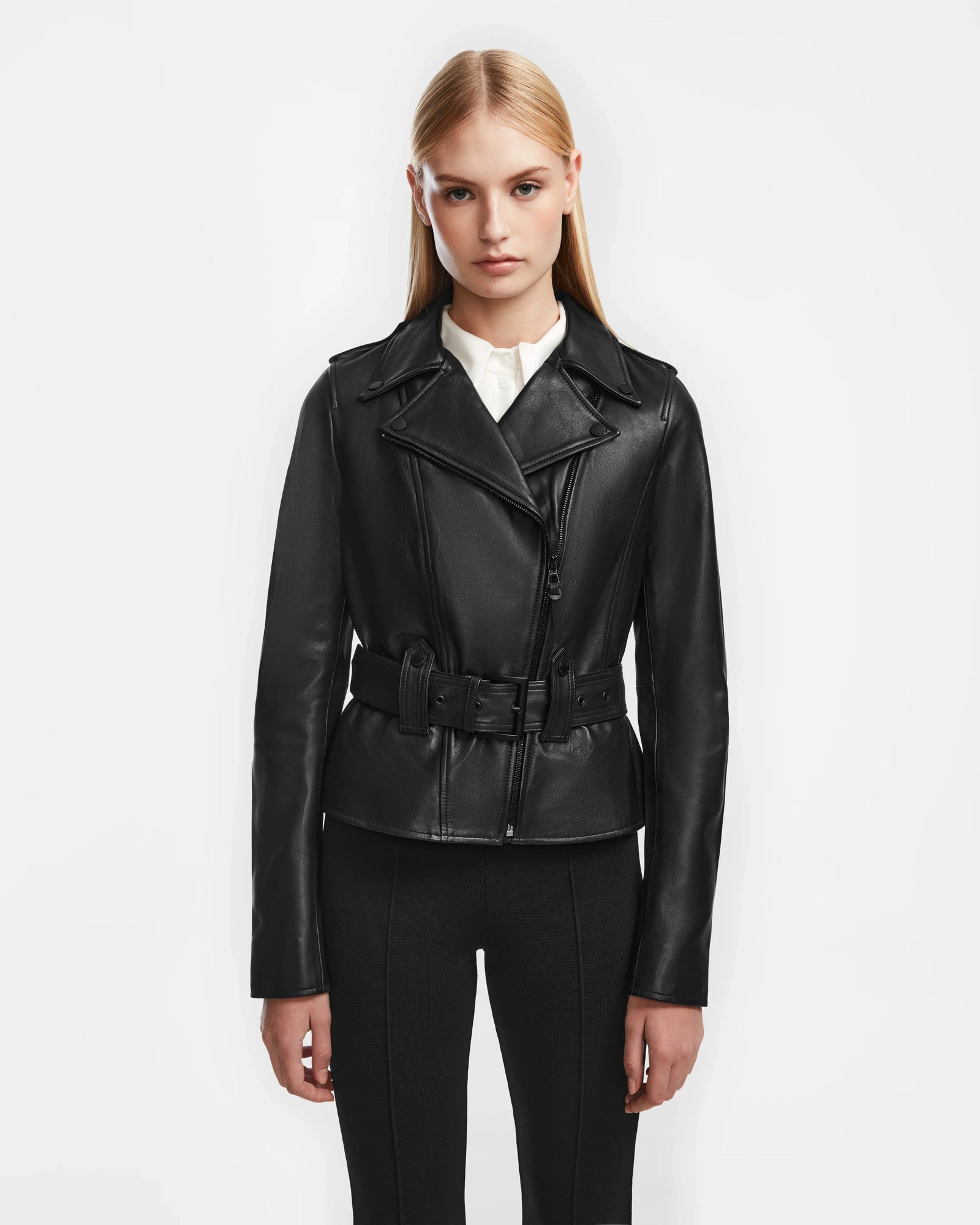Women | YEVA Leather Jacket | Black