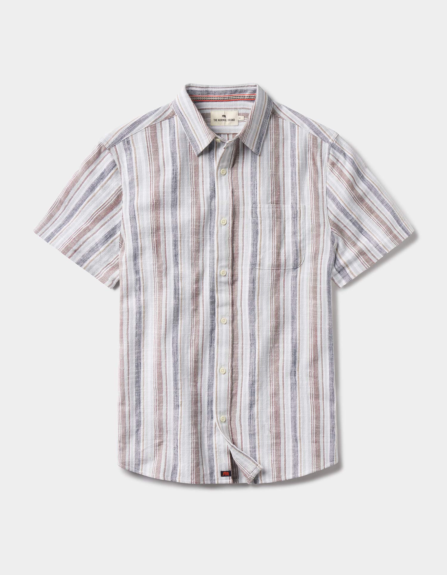 Men | Freshwater Short Sleeve Button Up Shirt | Misty Harbor Stripe