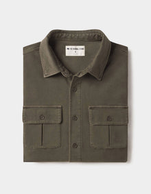 Men | Comfort Terry Shirt Jacket | Olive