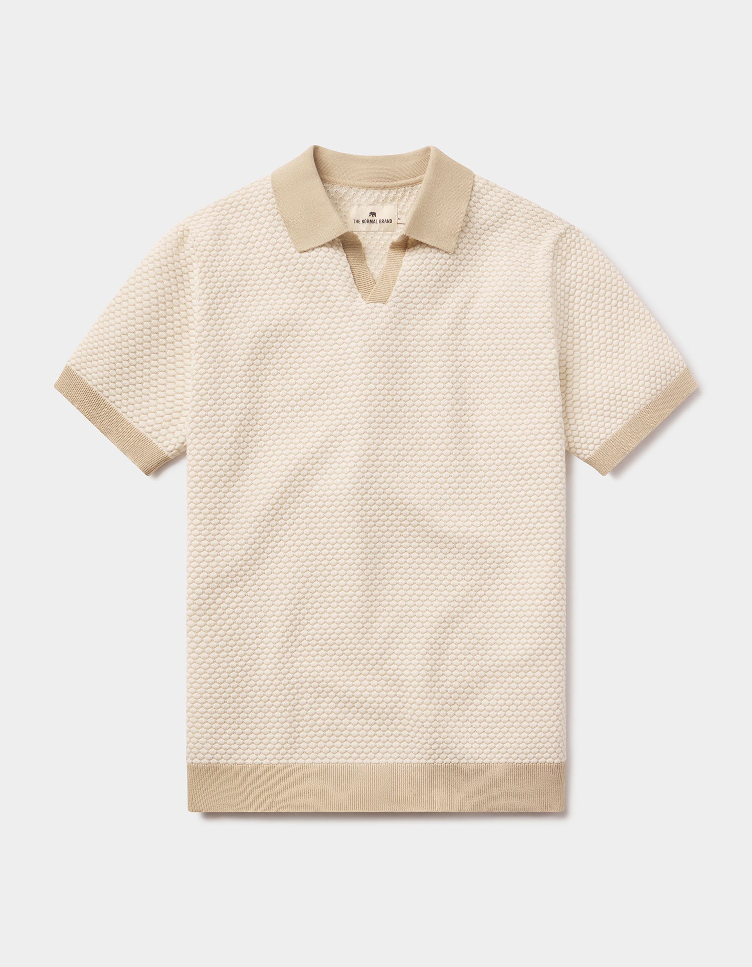 Men | Robles Knit Jacquard Polo | Ivory/Khaki