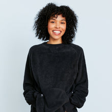 Sherpa Fleece Crewneck Sweatshirt | Black