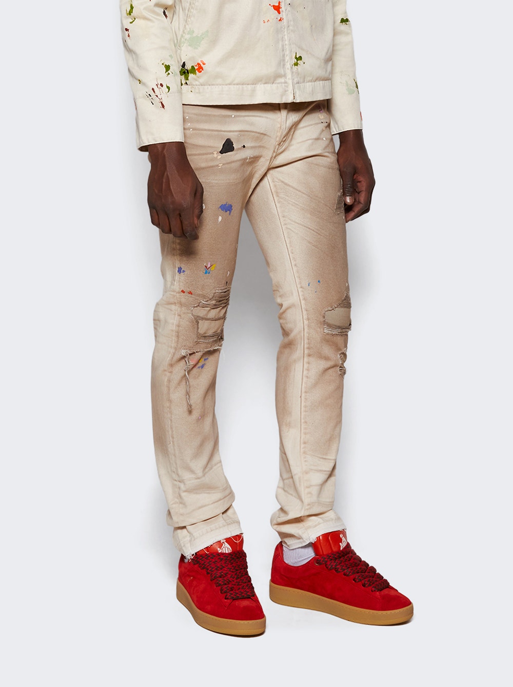 Men | Lanvin X Future | Curb Lite Sneakers Poppy | Red