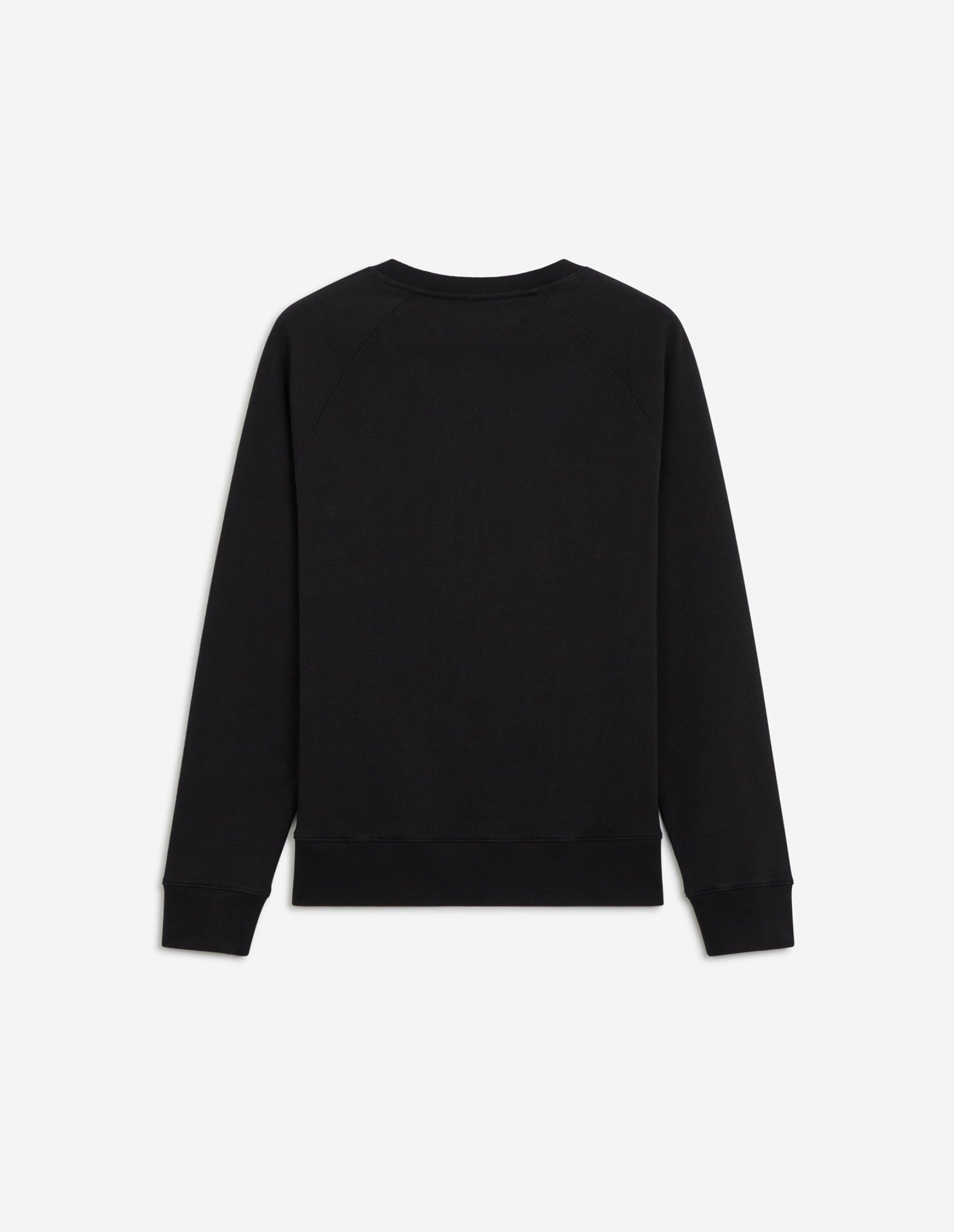 Mens | Tricolor Fox Patch Clean Cotton Fleece Sweatshirt | Black