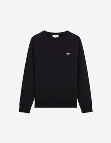 Mens | Tricolor Fox Patch Clean Cotton Fleece Sweatshirt | Black