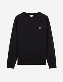 Mens | Tricolor Fox Patch Clean Cotton Fleece Sweatshirt | Black