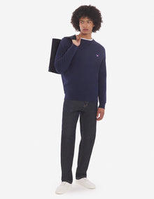 Mens | Tricolor Fox Patch Clean Cotton Fleece Sweatshirt | Navy