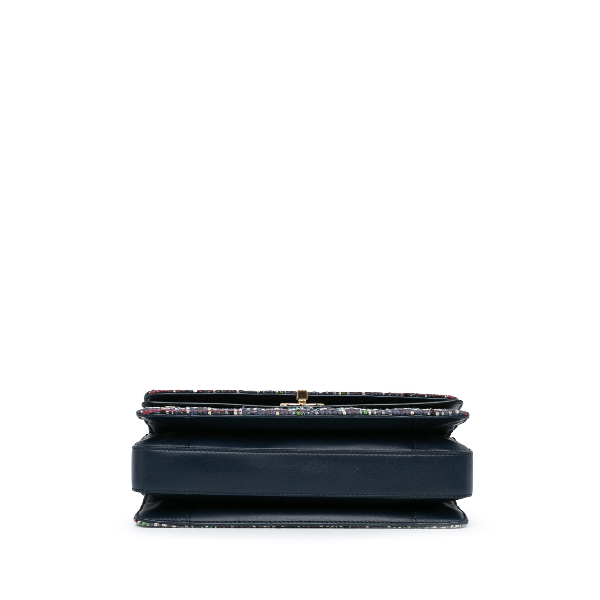 Chanel | Pre-Owned CC Multicolor Tweed Double Flap | Blue/Navy