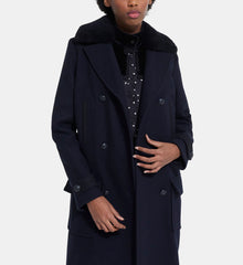 Wool Coat | Women | Navy Blue