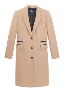 Long Coat In Wool Blend | Women | Camel