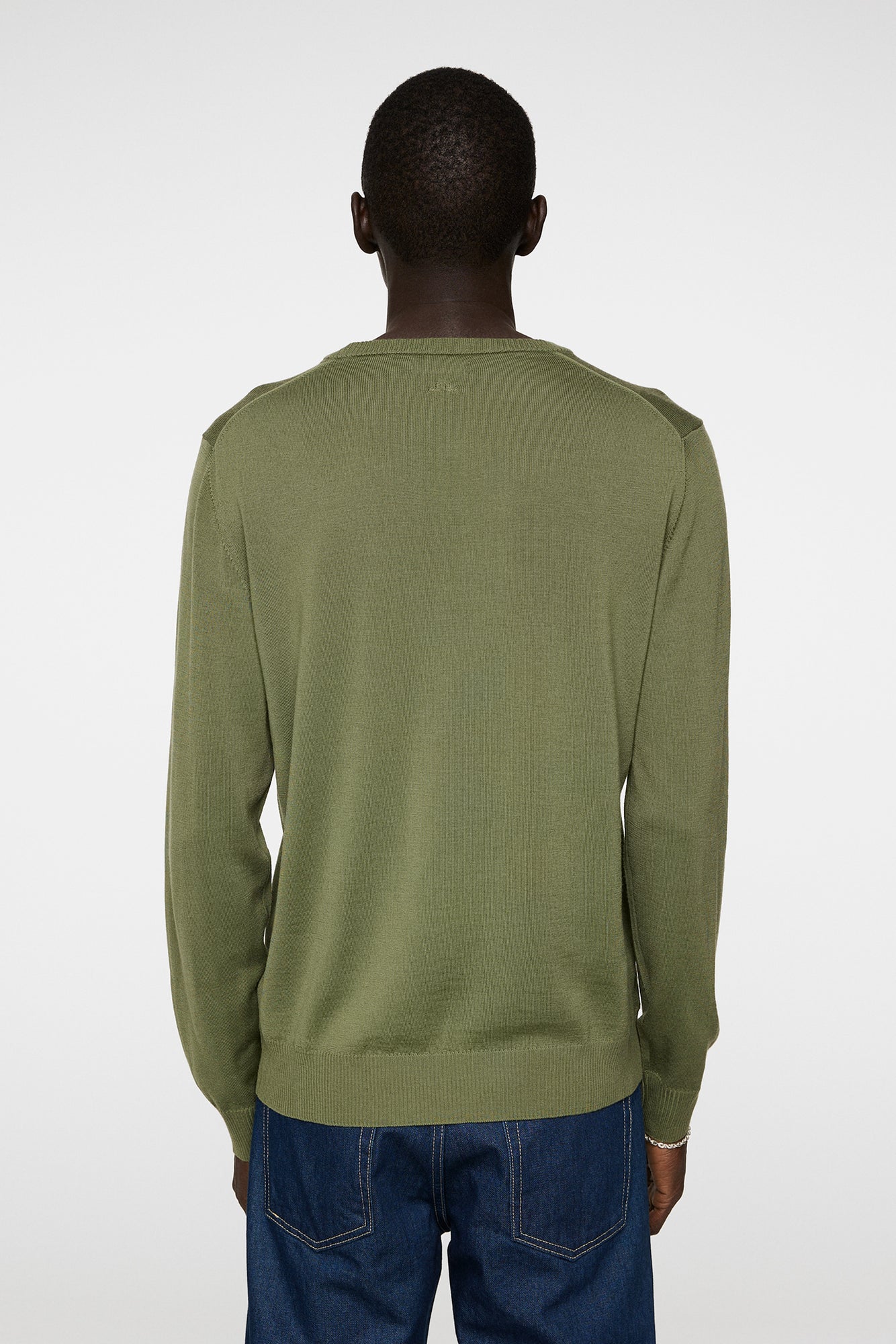 Men | Keane Light Merino Crew Neck | Olivine