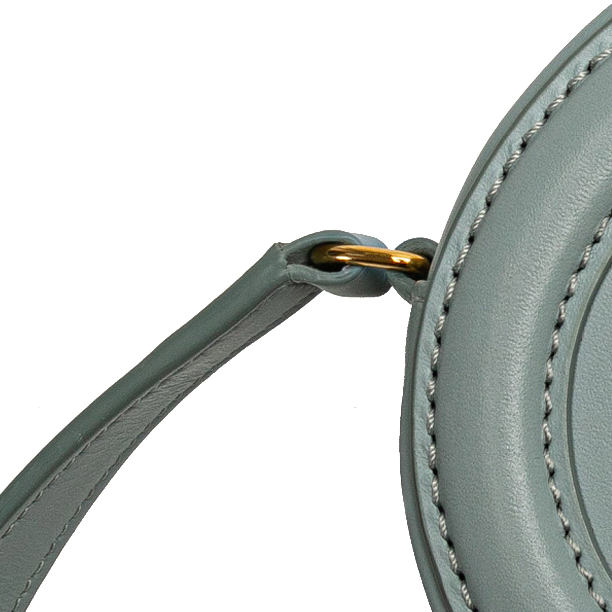 Celine | Pre-Owned Small Calfskin Cuir Triomphe Oval Crossbody | Blue/Light Blue