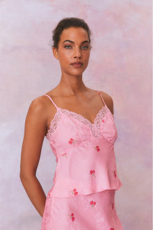 Womens | Fox Cami Top | Cherry Pink