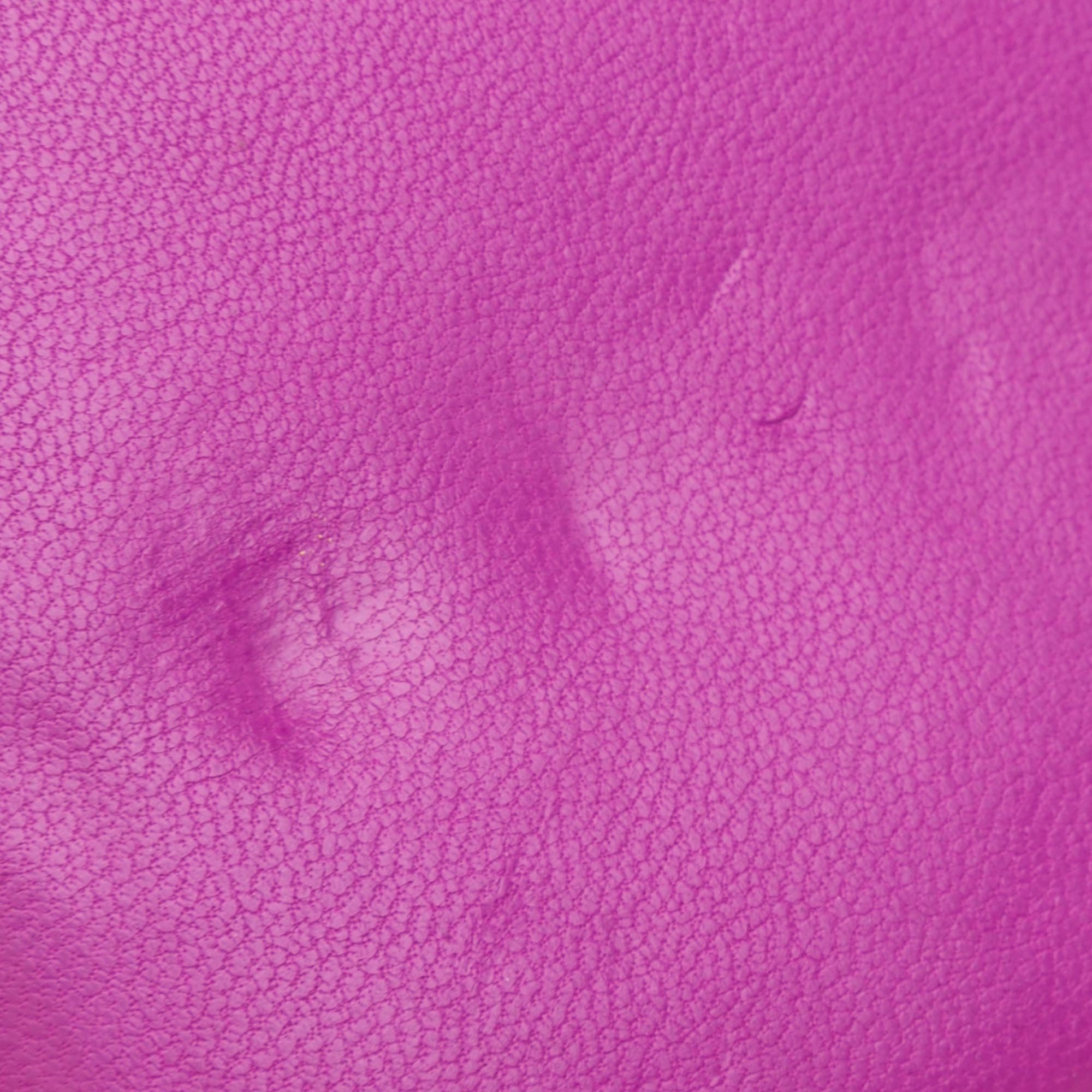 Chanel | Pre-Owned Lambskin Coco Boy Wallet On Chain | Purple/Magenta