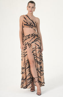 Simone Dress | Tiger Print/Multi
