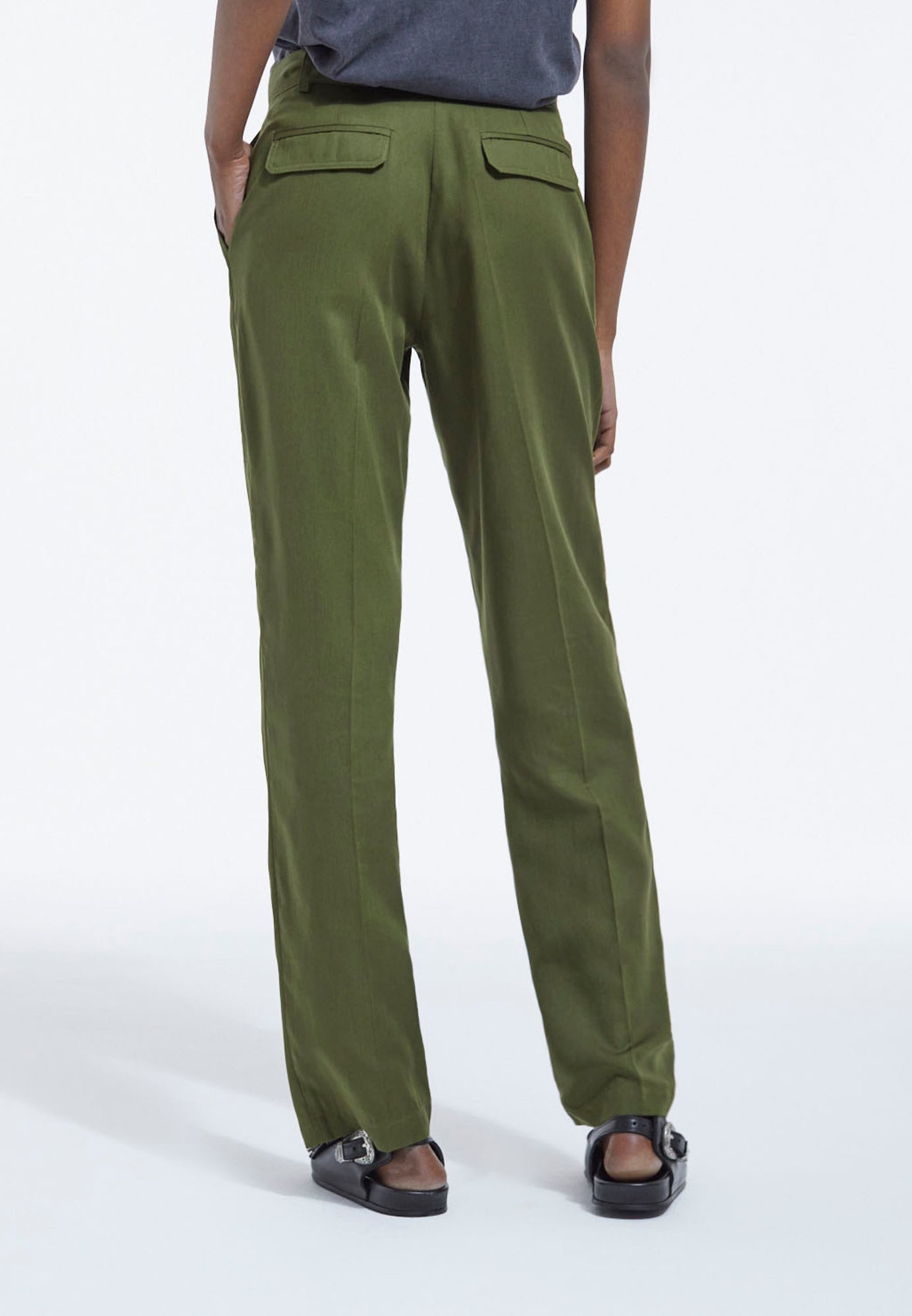 Tencel Military-Style Pants | Women | Khaki