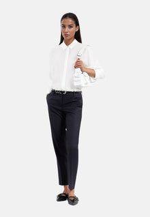 Wool Suit Pants Tailored Cut | Women | Navy Blue