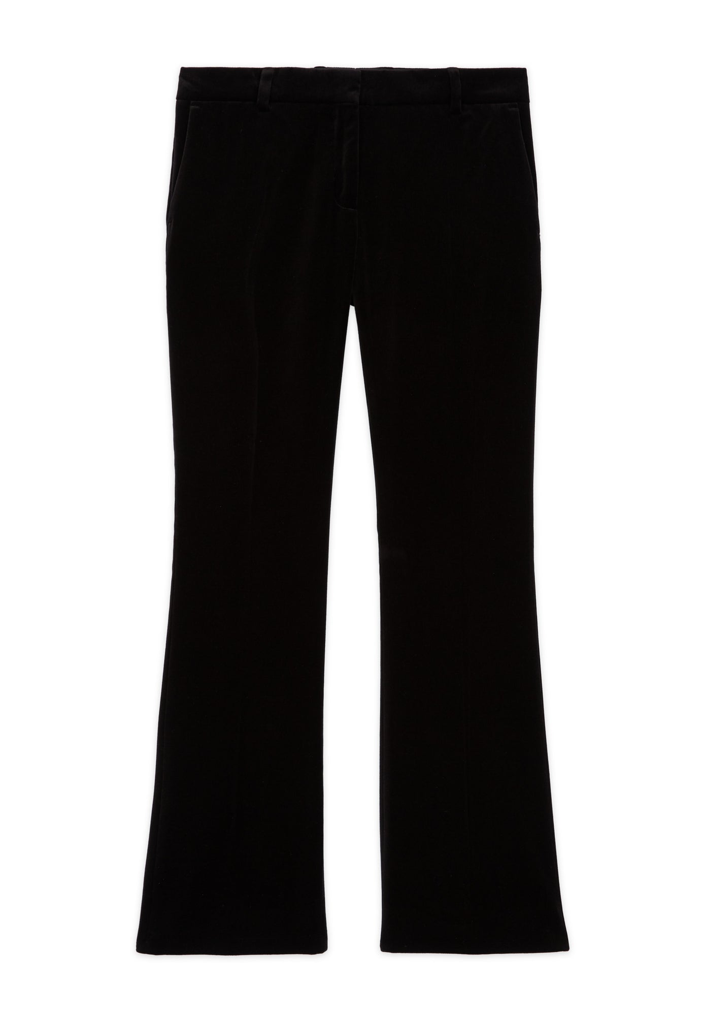 Velvet Flared Suit Pants | Women | Black