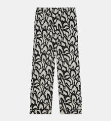 Printed Silk Pants | Women | Off White x Black