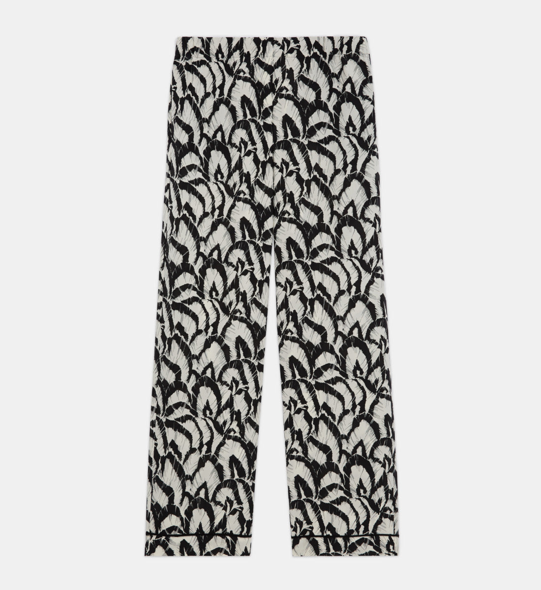 Printed Silk Pants | Women | Off White x Black