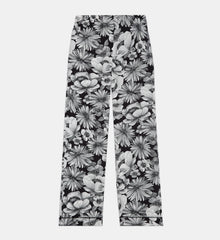 Floral Silk Pants | Women | Black x White