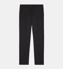 Striped Wool Suit Pants | Women | Black Grey