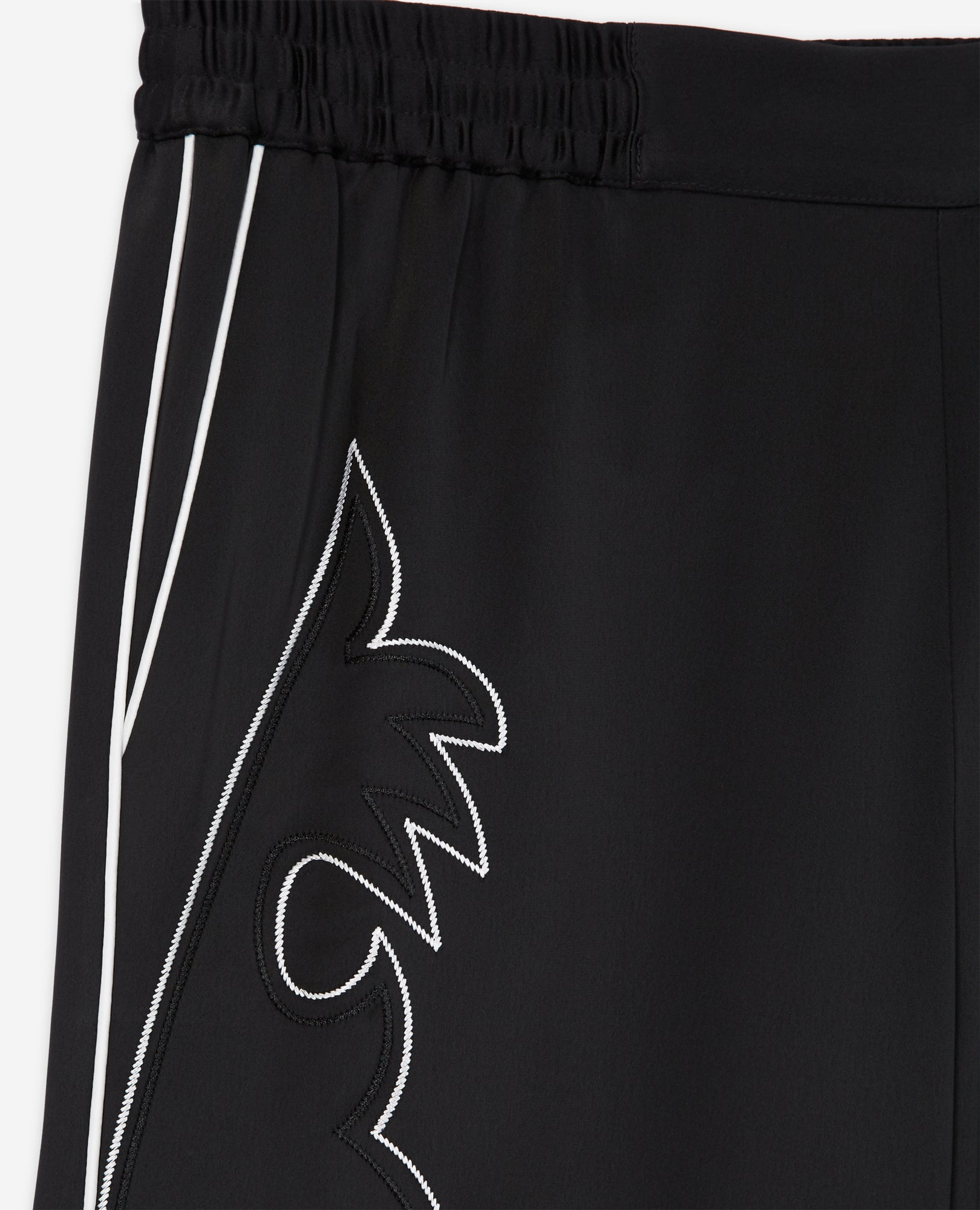 Pants With Western-Style Embroidery | Women | Black