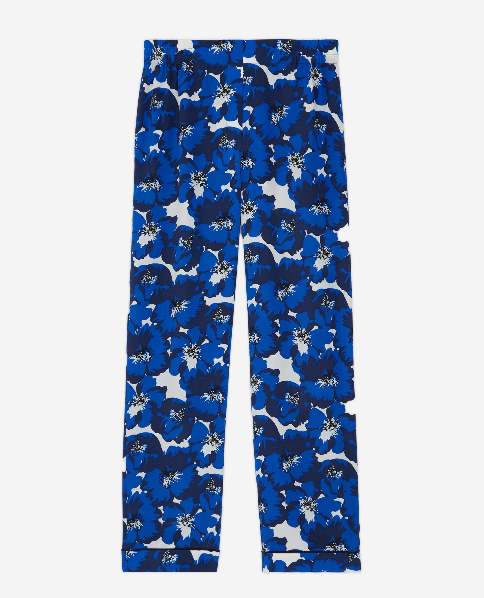 Silk Printed Pants | Women | Blue