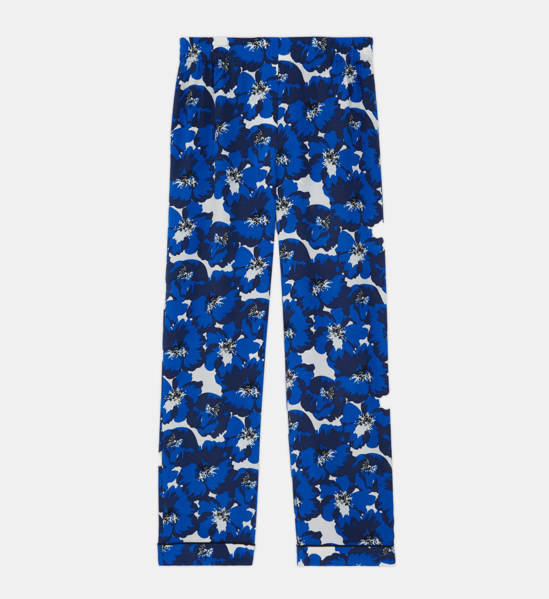 Silk Printed Pants | Women | Blue