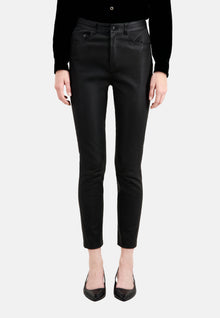 Leather Skinny Trousers | Women | Black