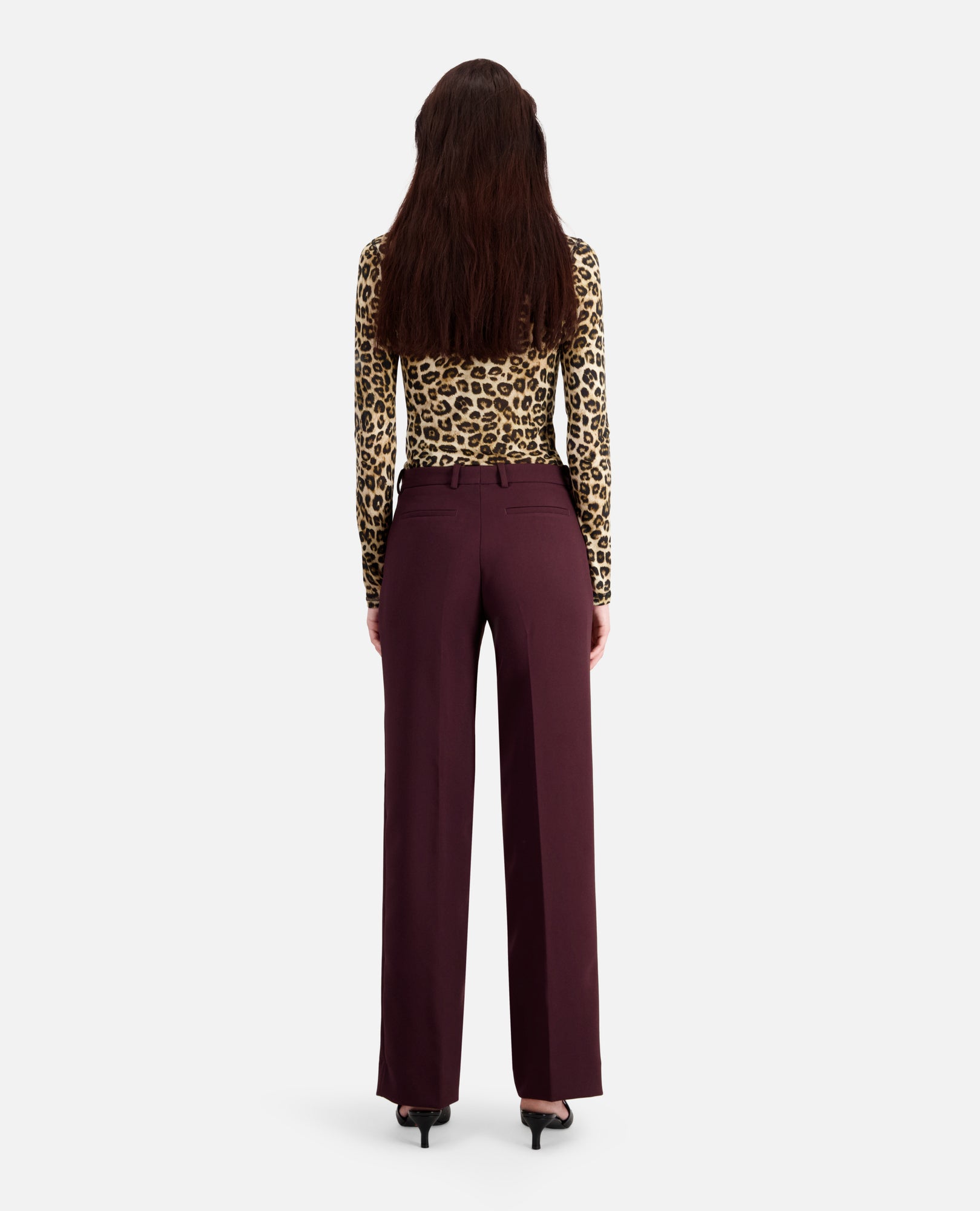 Crepe Suit Trousers | Women | Burgundy