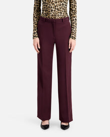 Crepe Suit Trousers | Women | Burgundy