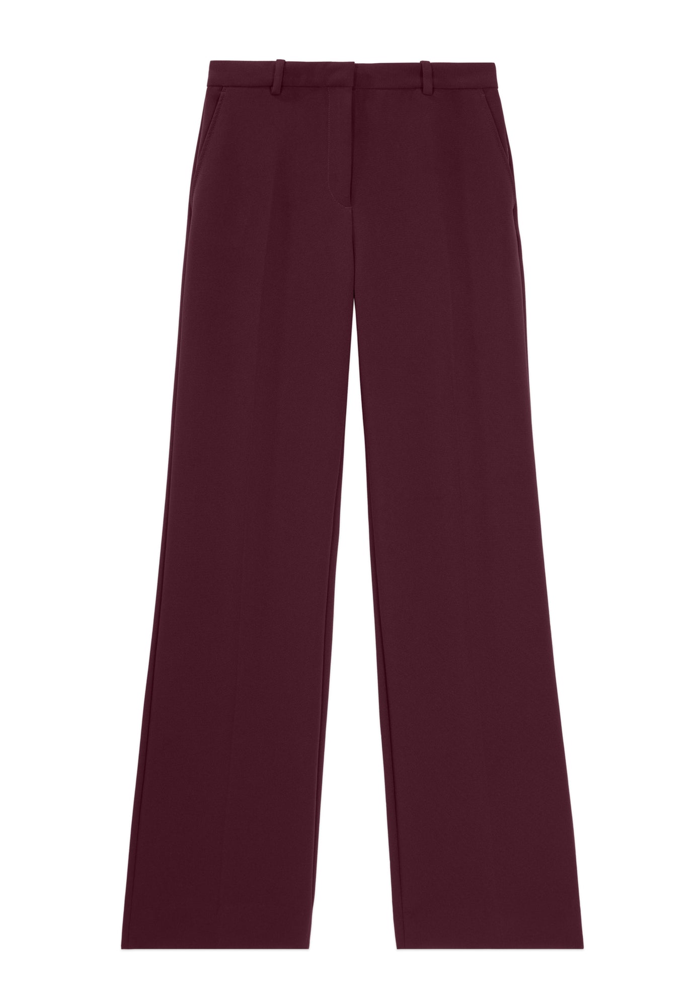 Crepe Suit Trousers | Women | Burgundy