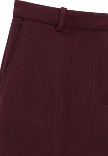 Crepe Suit Trousers | Women | Burgundy