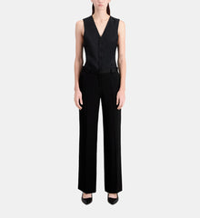 Crepe Suit Trousers | Women | Black