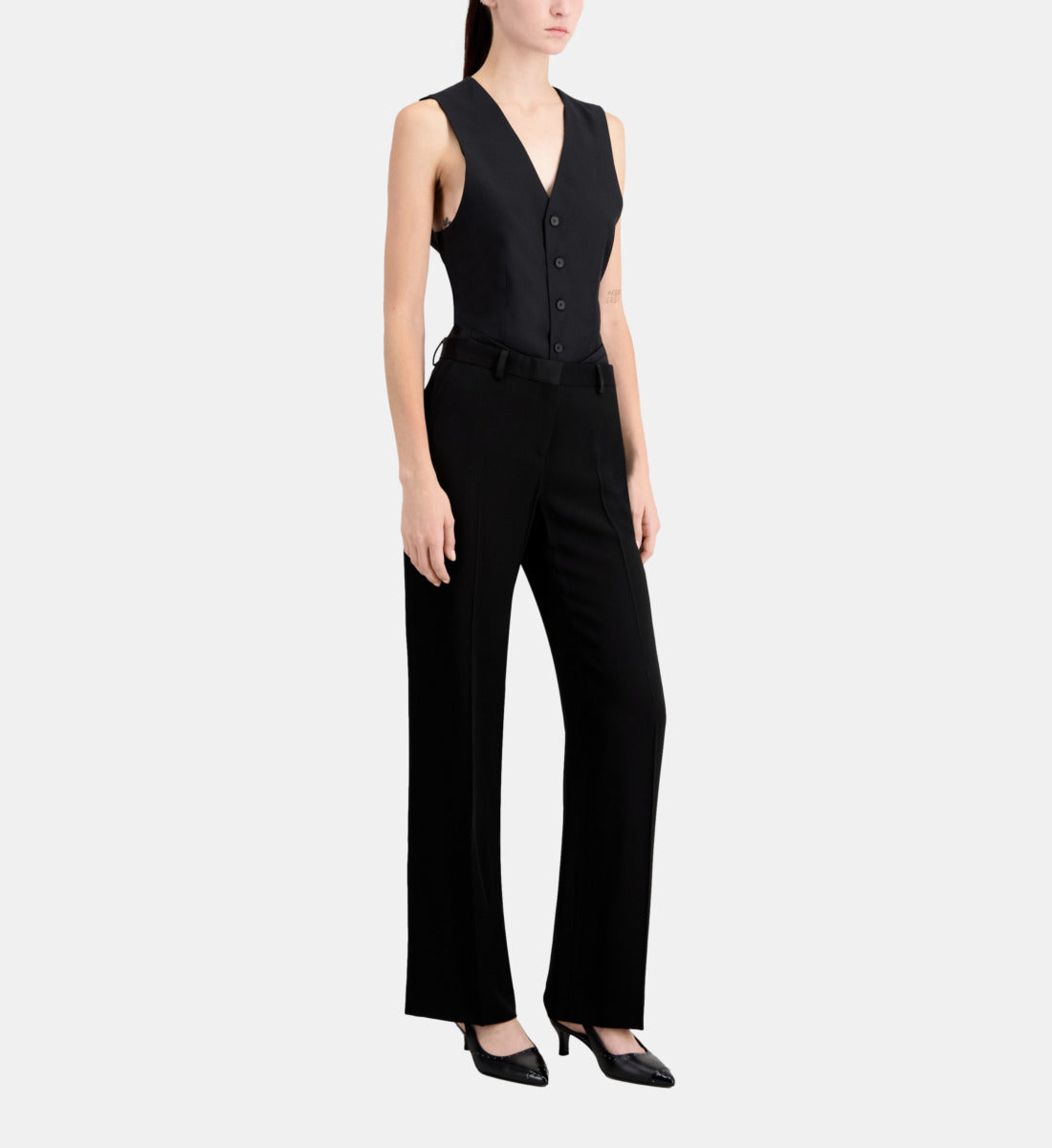 Crepe Suit Trousers | Women | Black