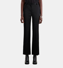 Satin Suit Trousers | Women | Black