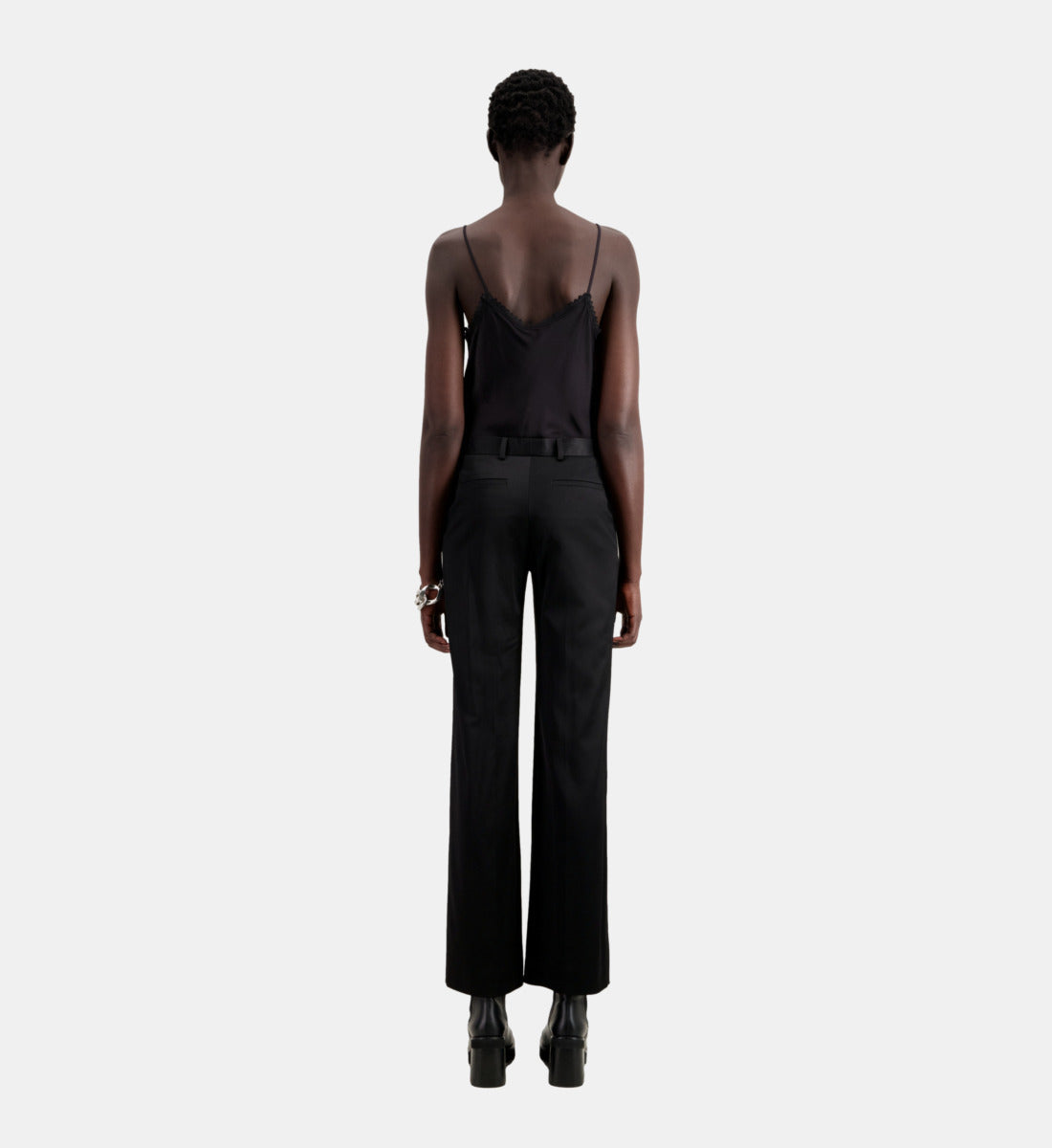 Satin Suit Trousers | Women | Black