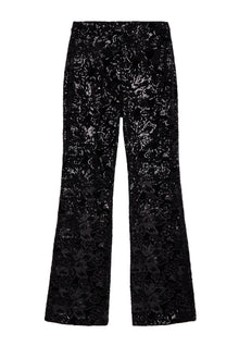 Velvet Trousers With Sequins | Women | Black