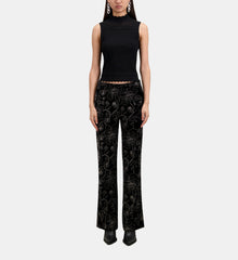 Velvet Suit Trousers | Women | Black