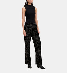 Velvet Suit Trousers | Women | Black