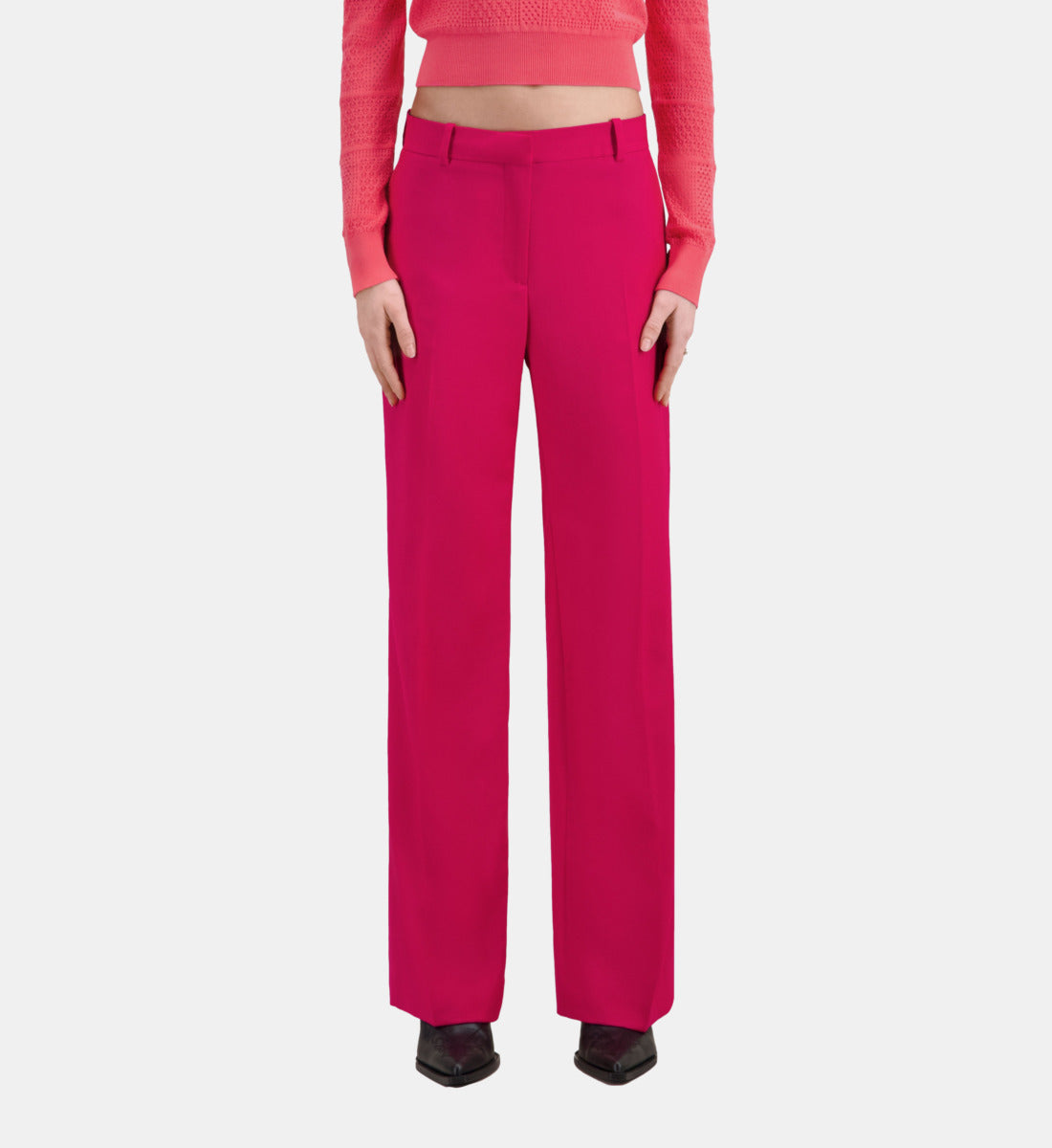 Red Wool Suit Trousers | Women | Cherry