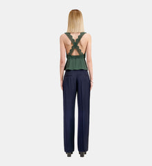 Trousers With Chains | Women | Navy Blue